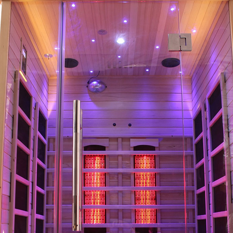 Blisspod | Venetian | Full Spectrum Indoor Premium Canadian Hemlock Low EMF Sauna | 10 Heaters | Chromotherapy & Reflexology | 2 Person - Www.Shopthatapp.ca
