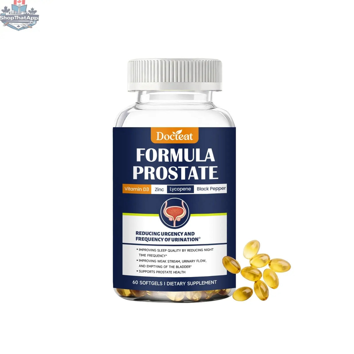 Prostate Health Support Softgels - Shopthatapp.ca