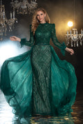 Embellished Long sleeves Evening Gown - Www.Shopthatapp.ca