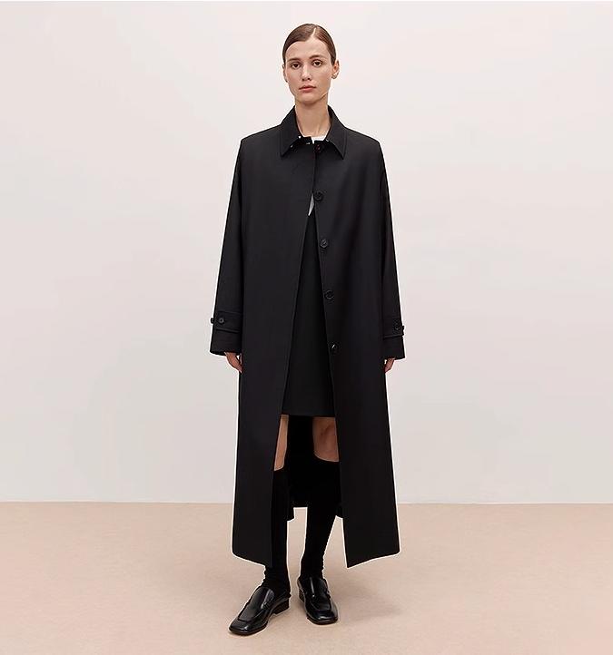 Fragrant Moment Trench Coat for Women - Stylish Mid-Length Overcoat for Petite Figures in High-End British Design