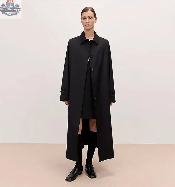 Fragrant Moment Trench Coat for Women - Stylish Mid-Length Overcoat for Petite Figures in High-End British Design - Shopthatapp.ca