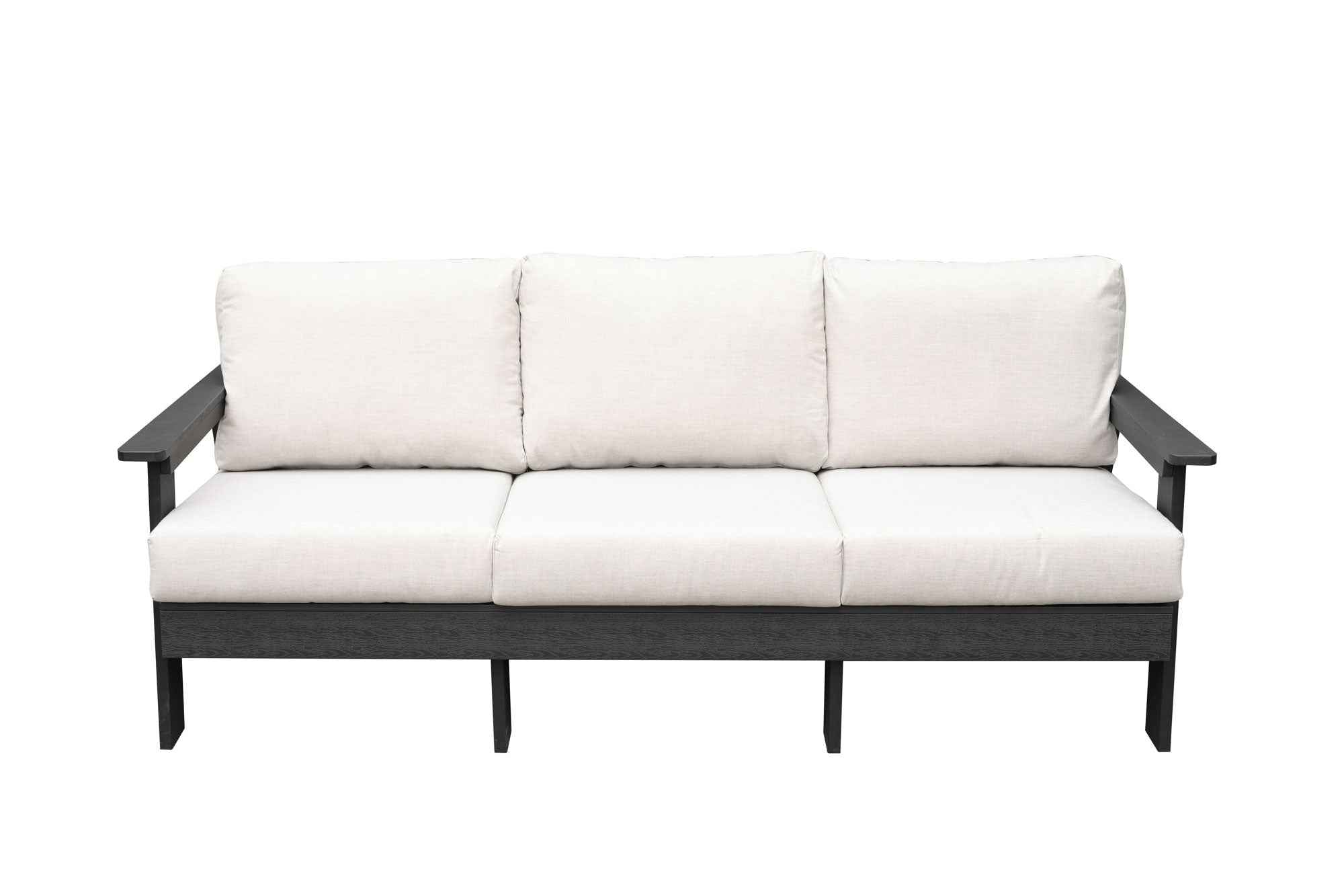 Hazelnut Polymer Outdoor Sofa with Sunbrella® Cushions