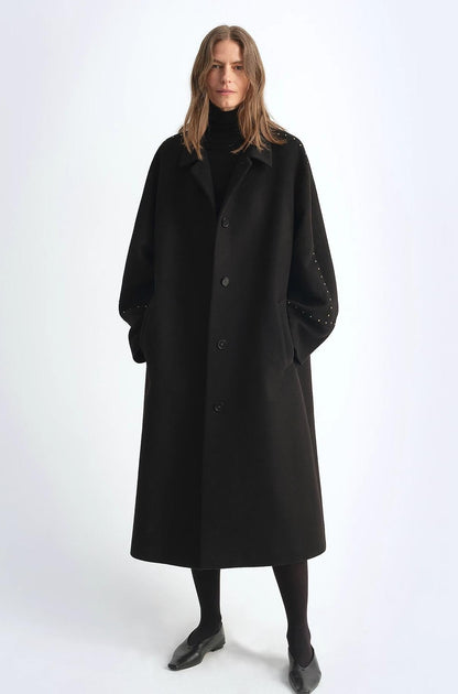 Dream of Champs Elysees Wool Coat - Essential Riveted Lapel for Women in Autumn and Winter - Shopthatapp.ca