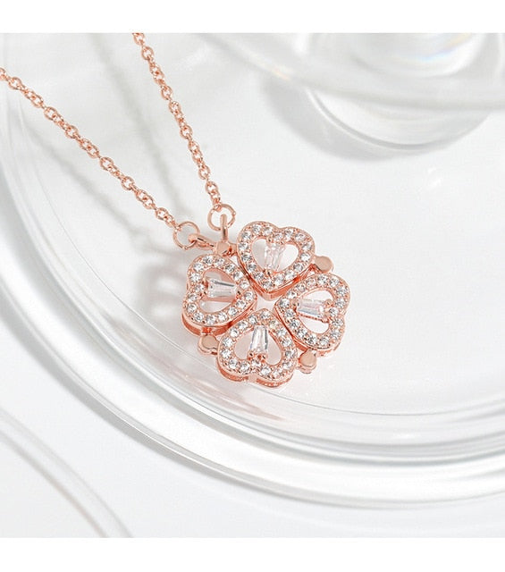 Elevate Your Style with the Clover Heart Pendant Necklace