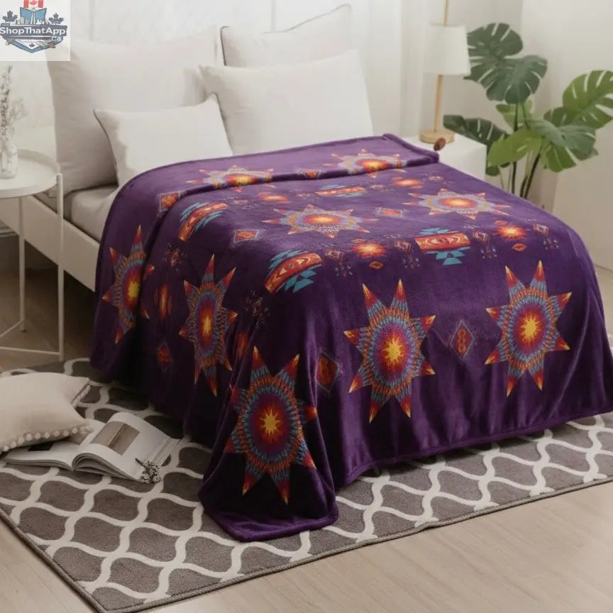 Star Burst Design Silk Touch Blanket - Shopthatapp.ca