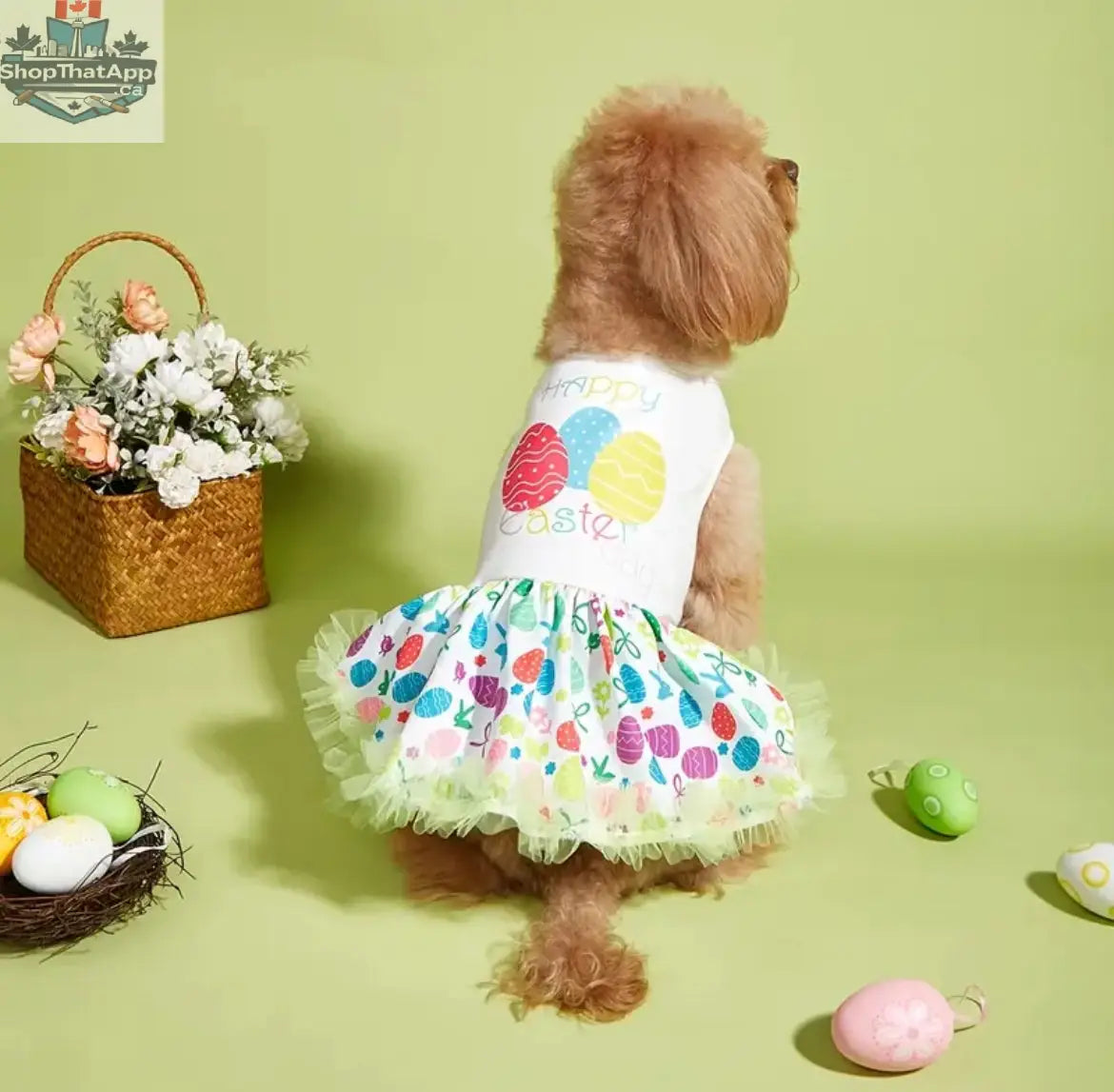 Easter Egg Dog Dress - Festive Luxury Outfit for Your Furry Friend - Shopthatapp.ca