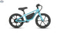 E-Vélo EUNORAU QUEBEC EKIDS16 1.0 electric bicycle with black frame and modern design, equipped with handlebars and wheels.