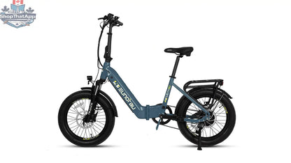 E-Vélo EUNORAU Quebec META20 1.0 electric bicycle with sleek frame, handlebars, and display screen for gaming-style riding experience.