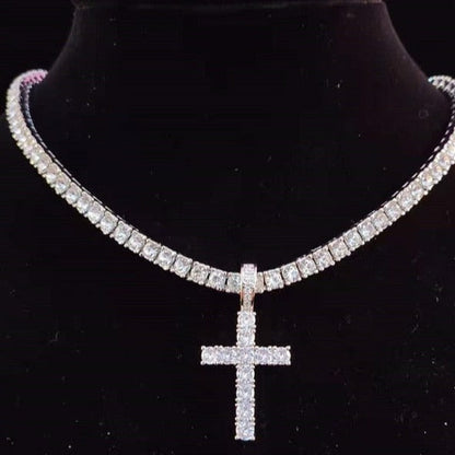 Elevate Your Style with the Silver Cross Tennis Necklace - Shopthatapp.ca