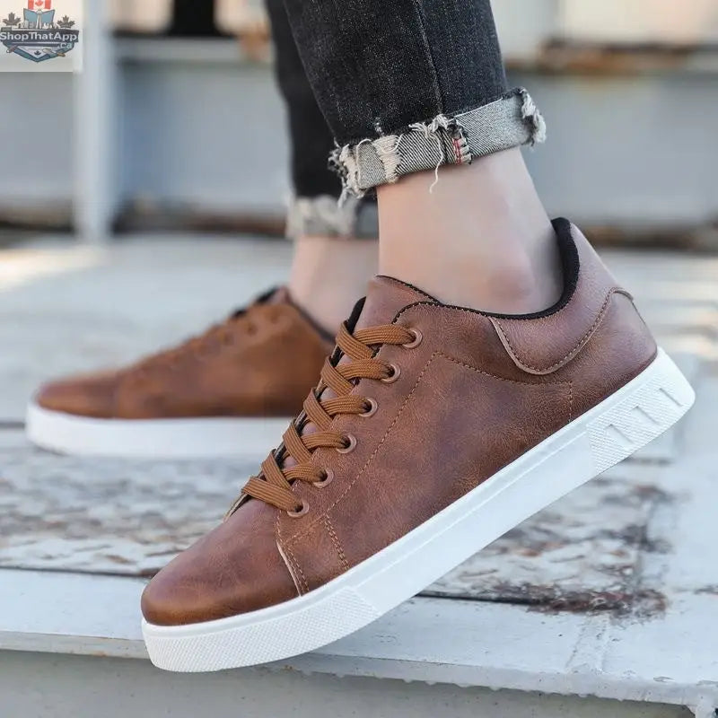 Lace-up Flat Shoes Men's Fashion Casual Shoes - Shopthatapp.ca