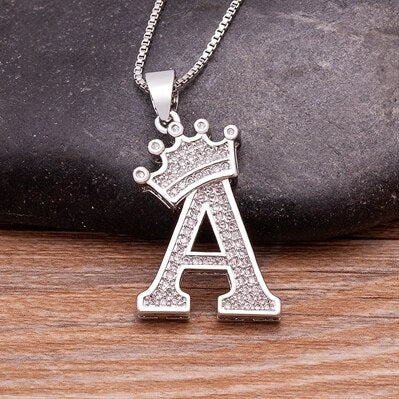 Elegant Silver Letter Pendant with Chain - Personalize Your Style