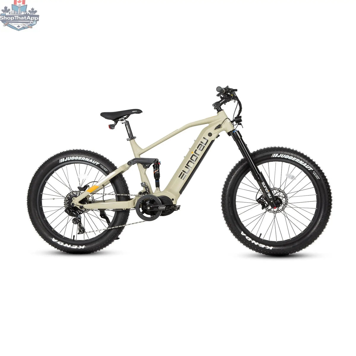 E-Vélo EUNORAU QUEBEC SPECTER-S 3.0 Hunter X9 electric bicycle with sleek frame and high-performance components.