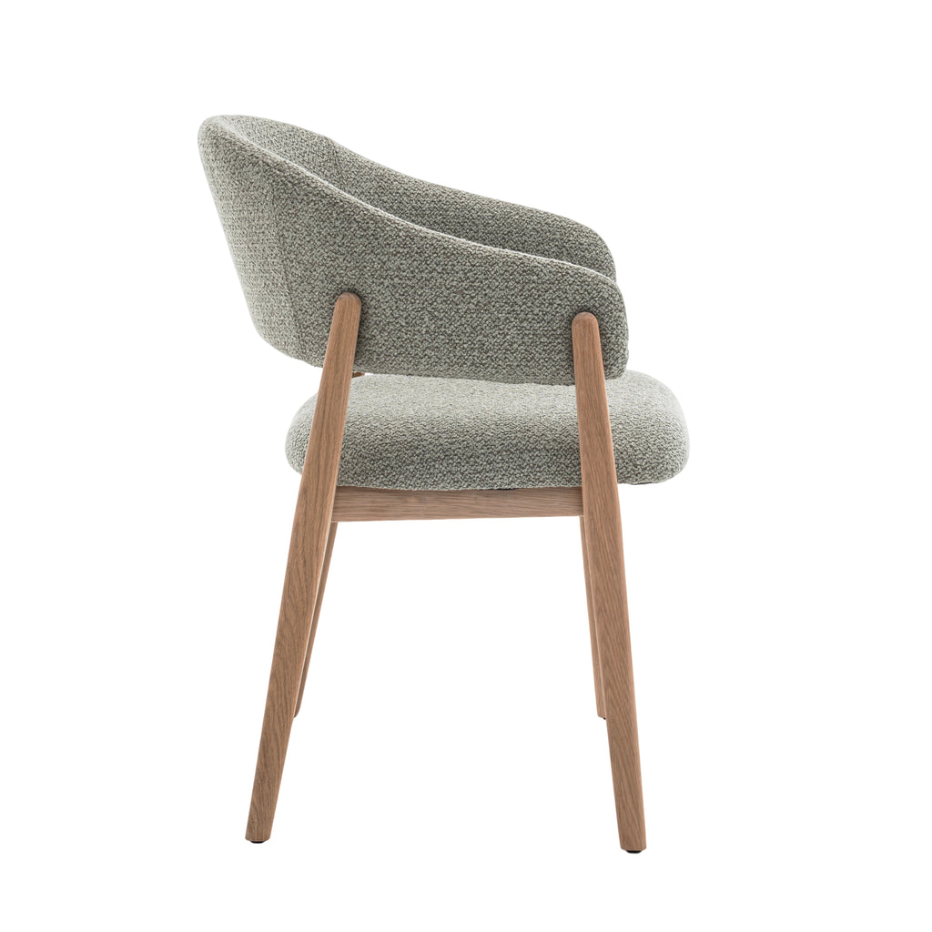 Fiol Dining Chair – Mint Green Upholstery & Natural Wood Frame - Www.Shopthatapp.ca