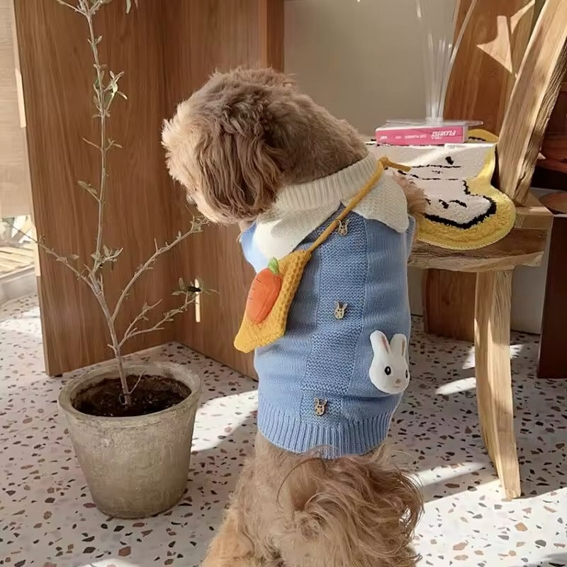 Corduroy Easter Dog Sweater - Festive Bunny Design for Easter Celebrations - Shopthatapp.ca