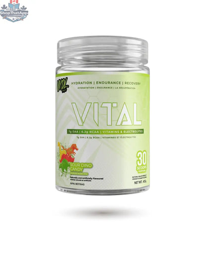 BulkBully Supplements VNDL Project Vital hydration and recovery powder, featuring endurance, recovery, and hydration support in a container.