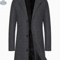 Men's Casual Extended Above The Knee Woolen Trench Coat - Shopthatapp.ca