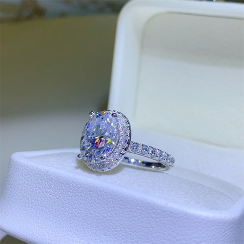5 Carat Moissanite Ring in 925 Sterling Silver - Exquisite Elegance - Shopthatapp.ca
