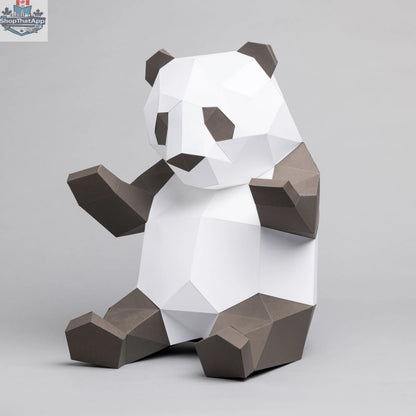 Sofs Lifestyle DIY Panda 3D origami paper model kit with colorful paper sheets and folding instructions for creative craft projects.