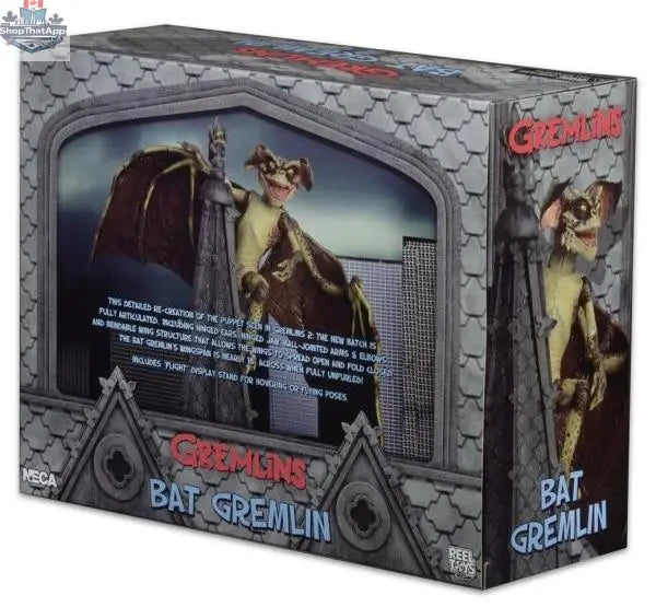 Toy Snowman Gremlins 2 Bat Gremlin action figure, detailed collectible toy with wings and menacing stance, from the Gremlins 2 series.