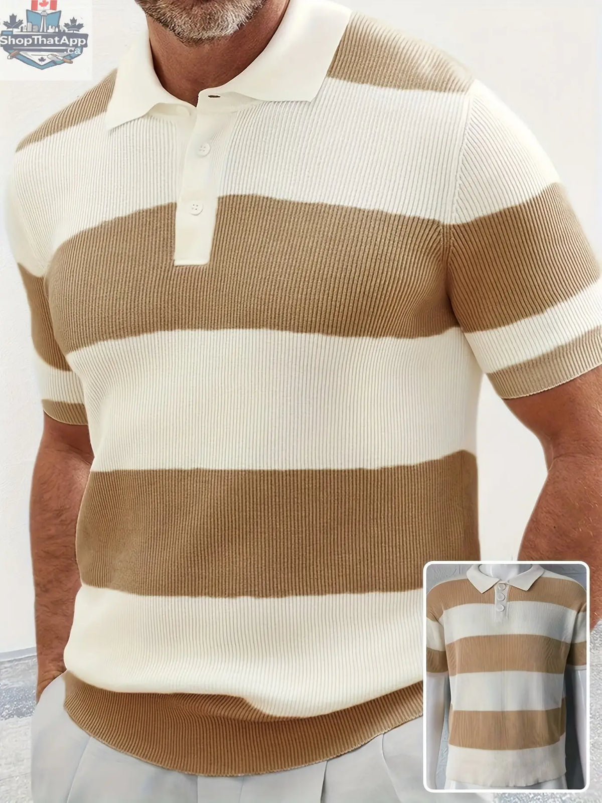 Mens Clothing Summer Fashion Lapel Sweater Short Sleeve Men Clothing Men Wears - Shopthatapp.ca