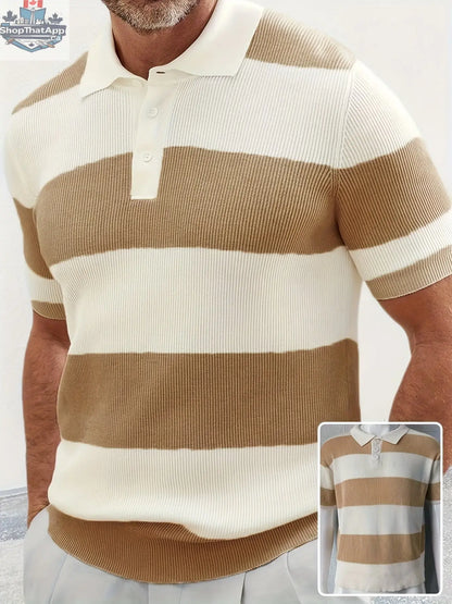 Mens Clothing Summer Fashion Lapel Sweater Short Sleeve Men Clothing Men Wears - Shopthatapp.ca