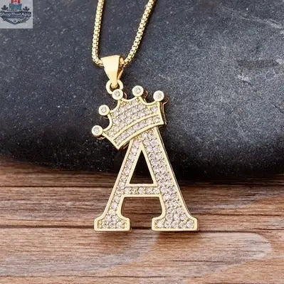Letter Pendant with Chain - Gold - Shopthatapp.ca