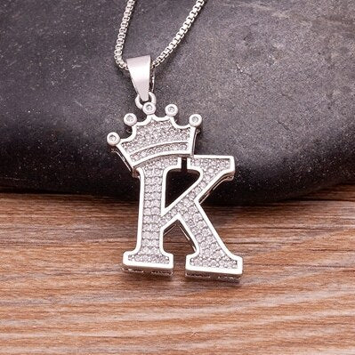 Elegant Silver Letter Pendant with Chain - Personalize Your Style