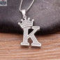 Elegant Silver Letter Pendant with Chain - Personalize Your Style - Shopthatapp.ca