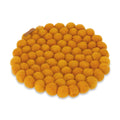 Orange Felt Ball Trivet - Hand-Felted New Zealand Wool Heat Mat (7.5")