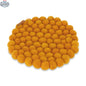 Orange Felt Ball Trivet - Hand-Felted New Zealand Wool Heat Mat (7.5") - Shopthatapp.ca