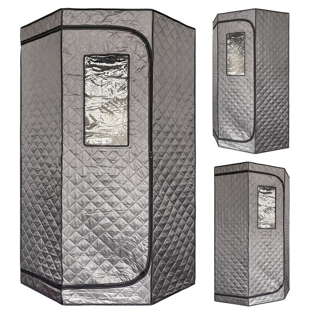 Blisspod | Portable | Personal Full Body 60 Min Rapid Steam Sauna | Pentagonal | Grey | Powerful 1600 Watts | 3.6L Stronger Steamer | 90X90X190cm - Www.Shopthatapp.ca