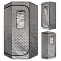 Blisspod | Portable | Personal Full Body 60 Min Rapid Steam Sauna | Pentagonal | Grey | Powerful 1600 Watts | 3.6L Stronger Steamer | 90X90X190cm - Www.Shopthatapp.ca