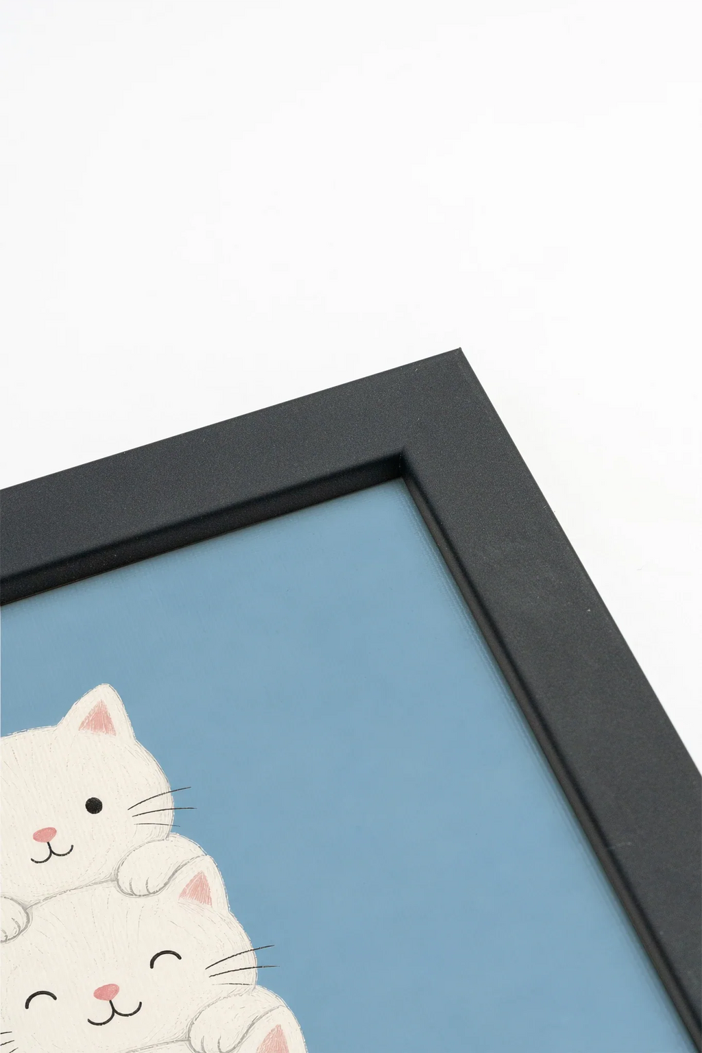 KITTY TOWER - Kitten Tower Artwork on Stretched Canvas, Framed in Black (Collective)