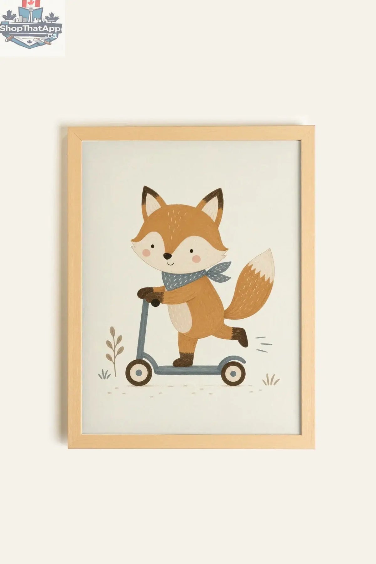 Happy Fox Canvas Art - Oeuvre sur toile rigide, encadré Naturel Clair (collective) - Shopthatapp.ca
