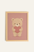 MY TEDDY, Oeuvre sur toile rigide, encadré Naturel Clair (collective)