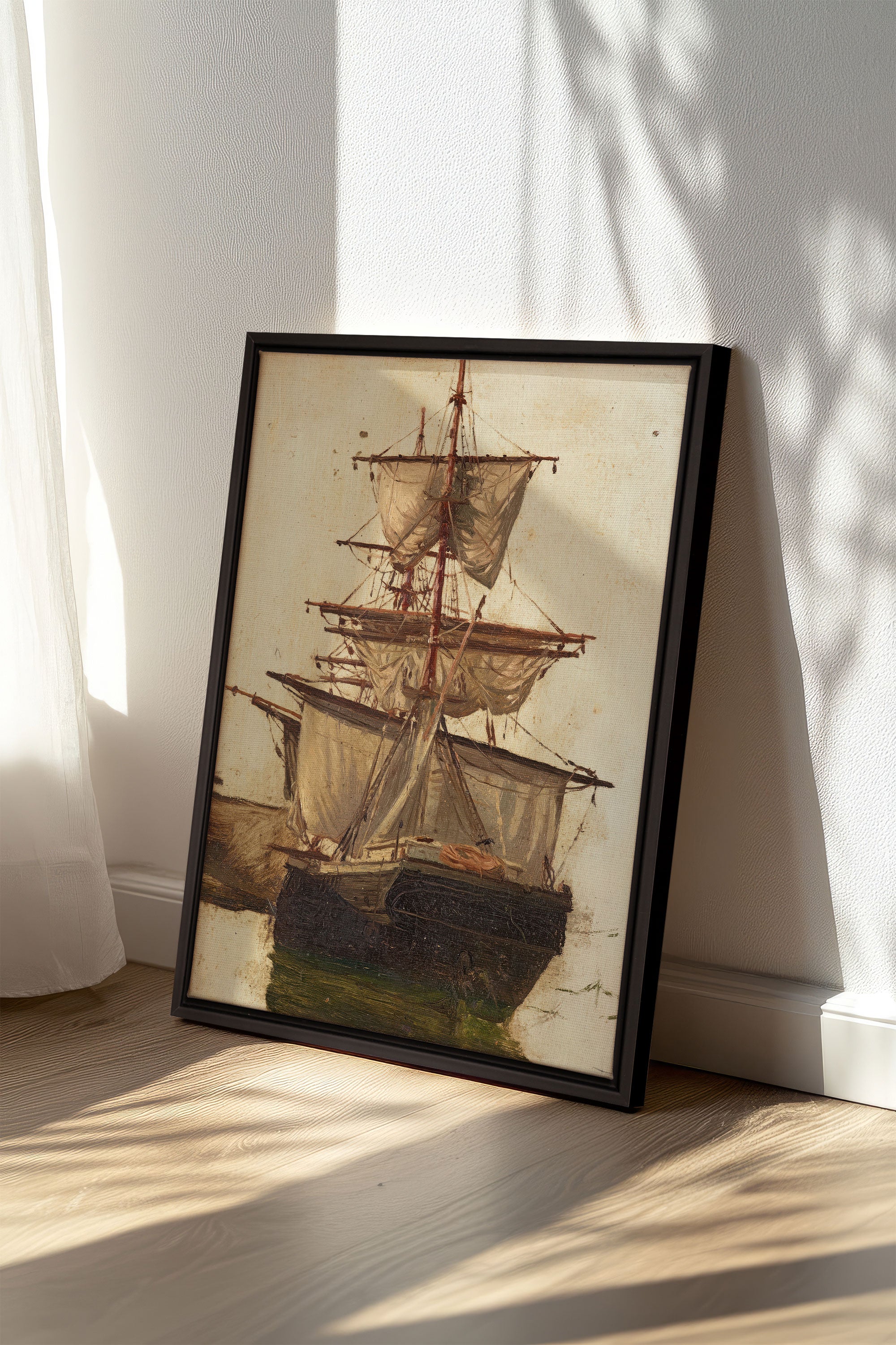 BRISE ANTIQUE Peinture sur Toile Étirée - Oeuvre d'Art Élégante