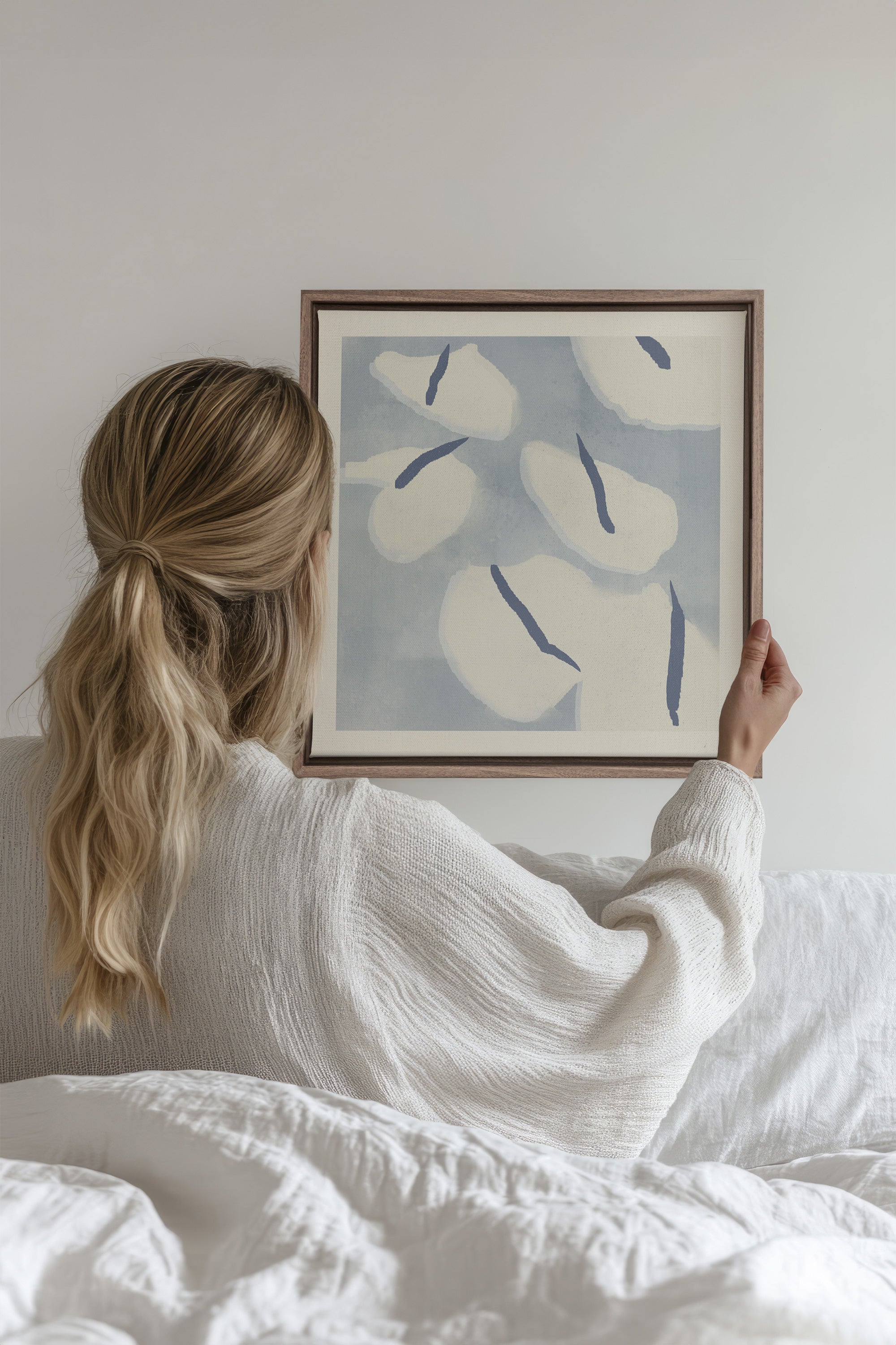 COTON MARINE - Décoration murale élégante sur toile étirée