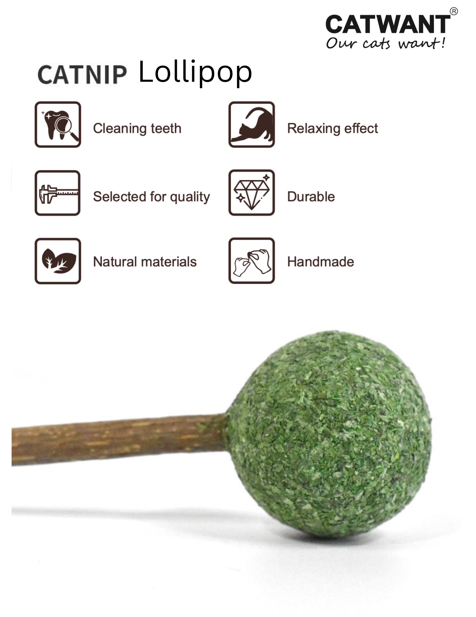 Catnip Silvervine Lollipop - Natural Cat Toy for Fun and Stimulation - Shopthatapp.ca