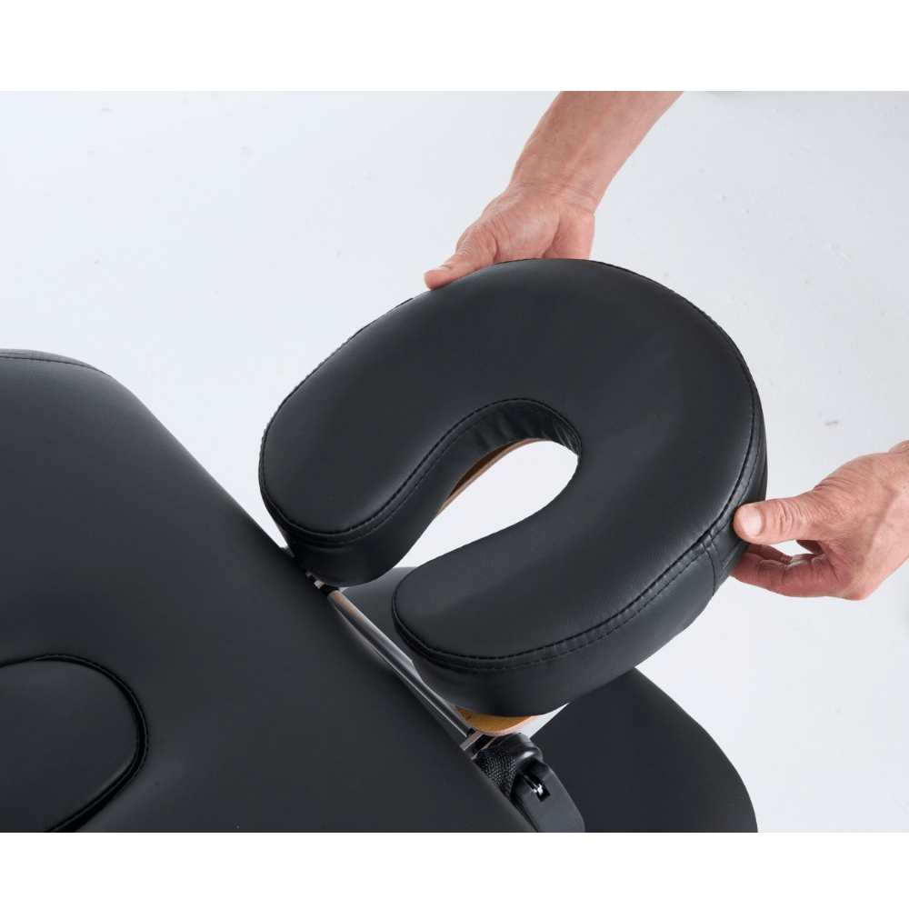 4" thick 2 Section Wooden Greenlife® master Portable Massage Table Black / Cream - MTW121 - Www.Shopthatapp.ca