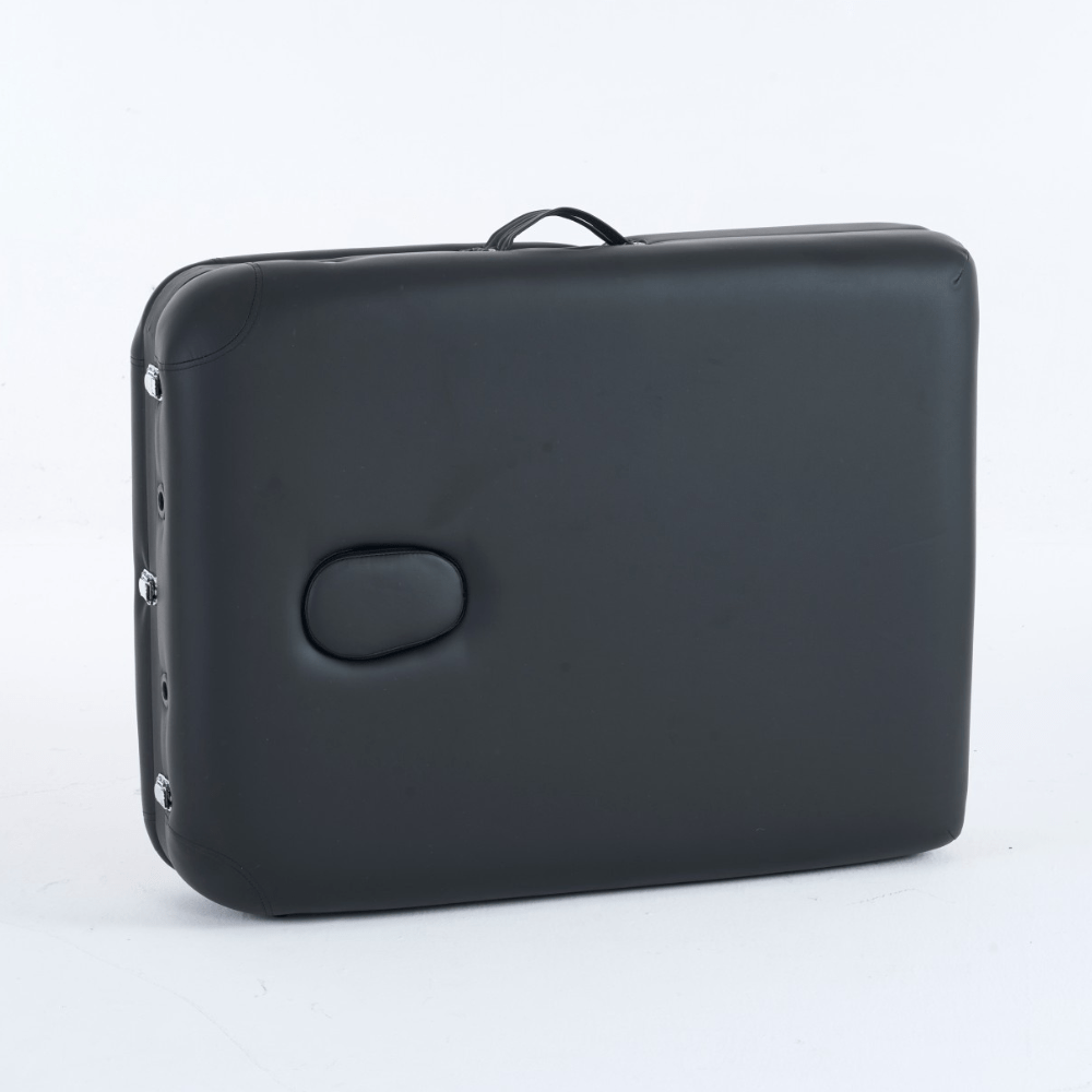 4" thick 2 Section Wooden Greenlife® master Portable Massage Table Black / Cream - MTW121 - Www.Shopthatapp.ca