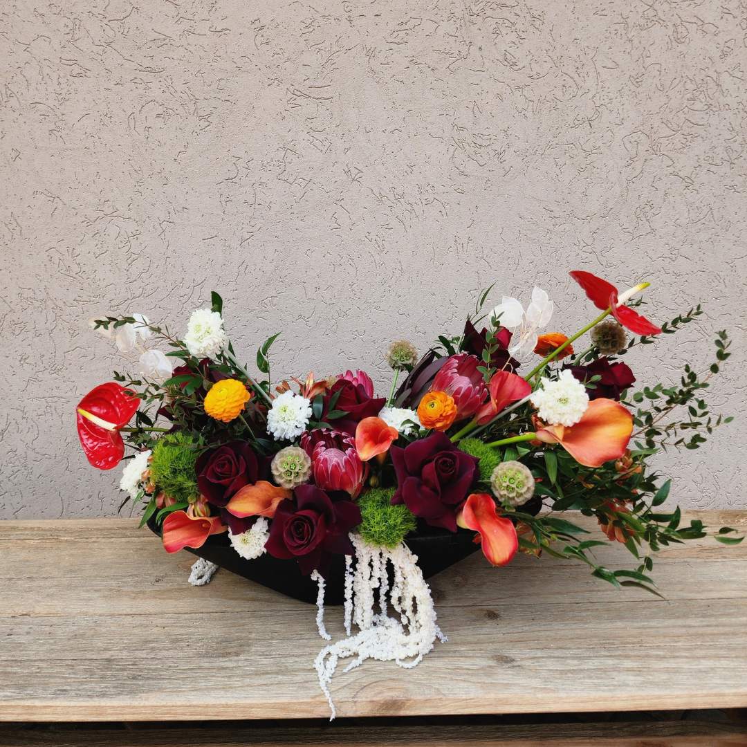 Luxury Fresh Floral Arrangement — XL Ceramic Vase, Custom & Long‑Lasting for Events & Offices