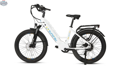 E-Vélo EUNORAU QUEBEC META24 1.0 electric bicycle with sleek frame and modern design, ideal for urban commuting and eco-friendly travel.