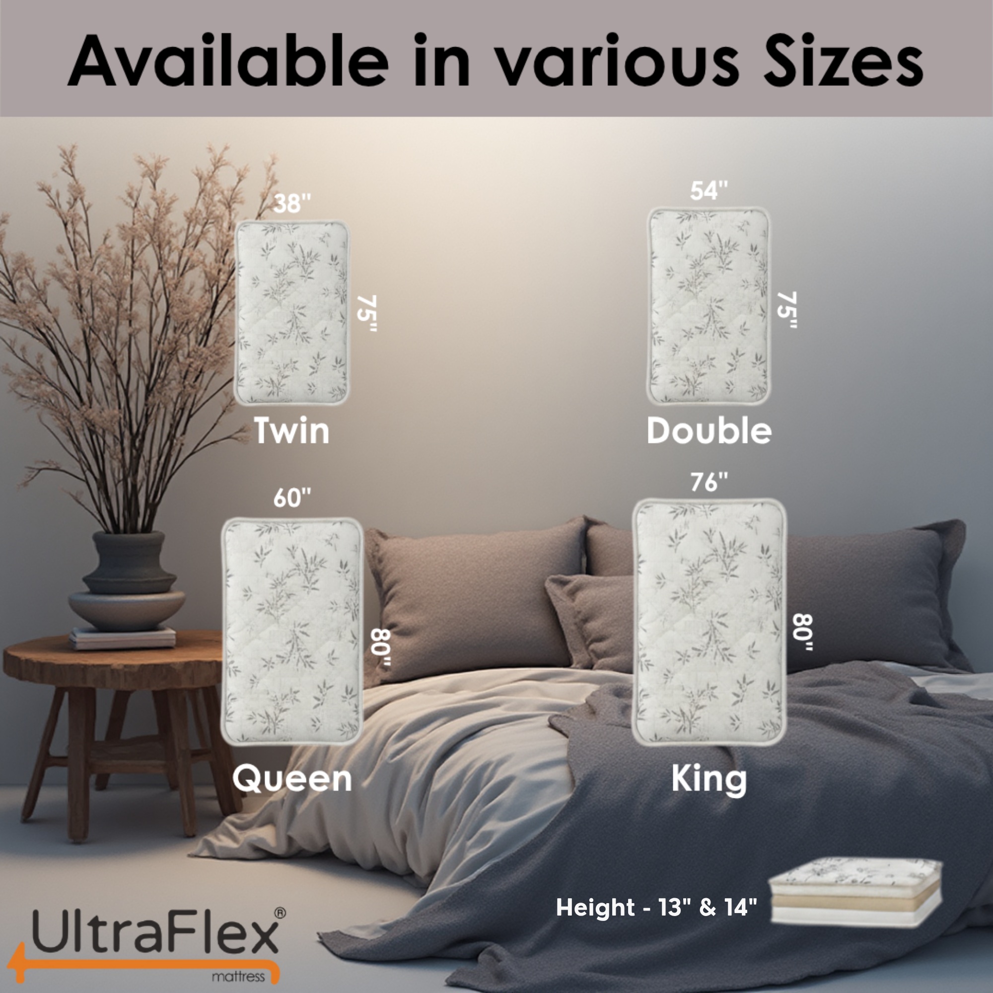 UltraFlex® Opulence Medium Firm Orthopedic Hybrid Mattress – Canadian-Made Advanced Cooling Gel & Pocket Coil System for Undisturbed Sleep & Edge-to-Edge Support - Shopthatapp.ca