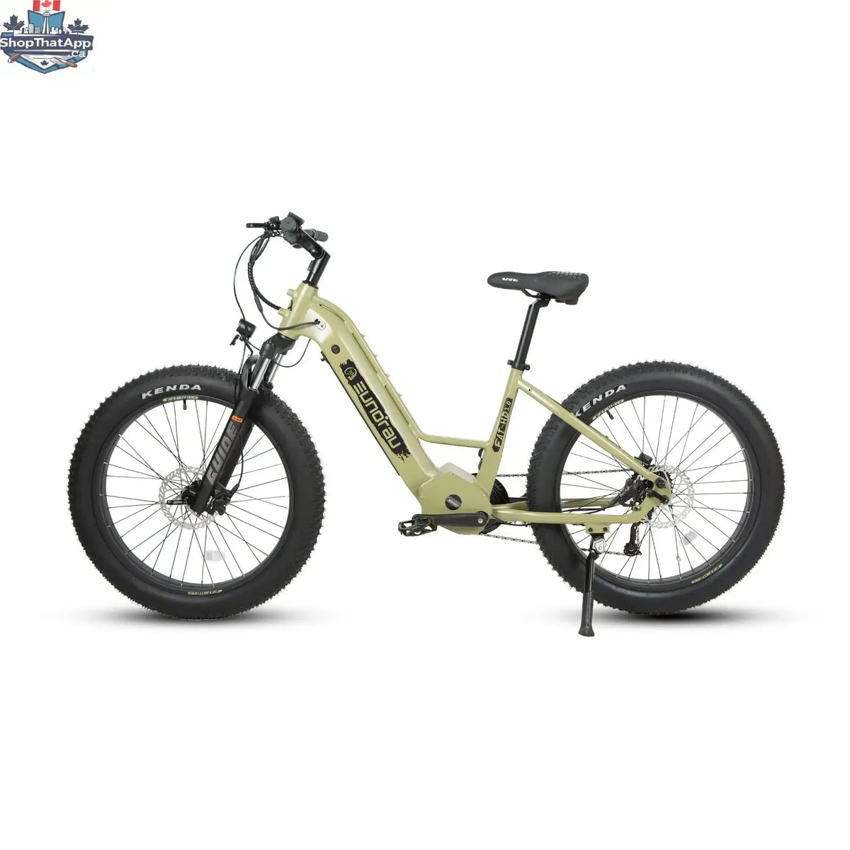 E-Vélo EUNORAU QUEBEC FAT-HD 2.0 Hunter X7 electric bicycle with rugged tires and sleek frame for high-performance gaming rides