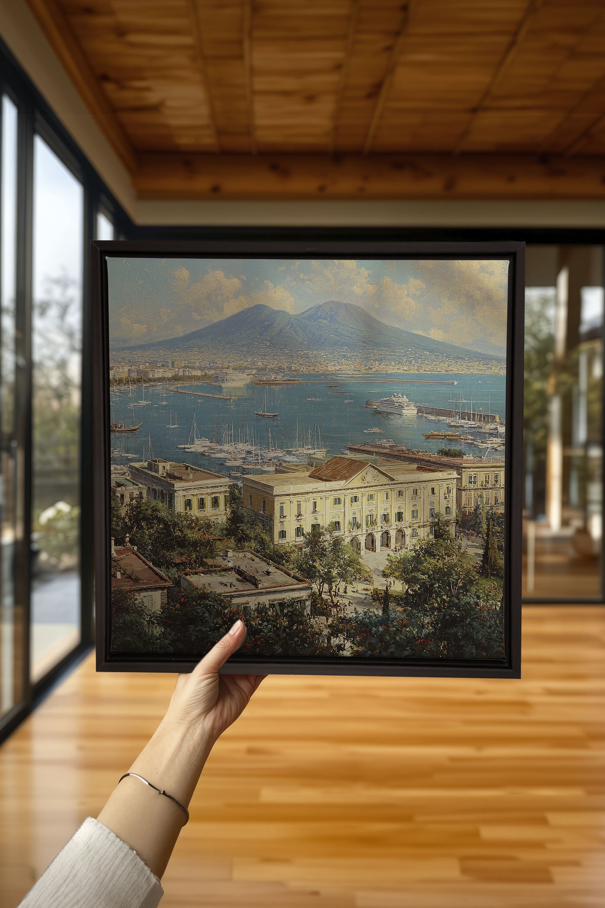 BAY OF GOLD Canvas Art - Oeuvre sur toile étirée