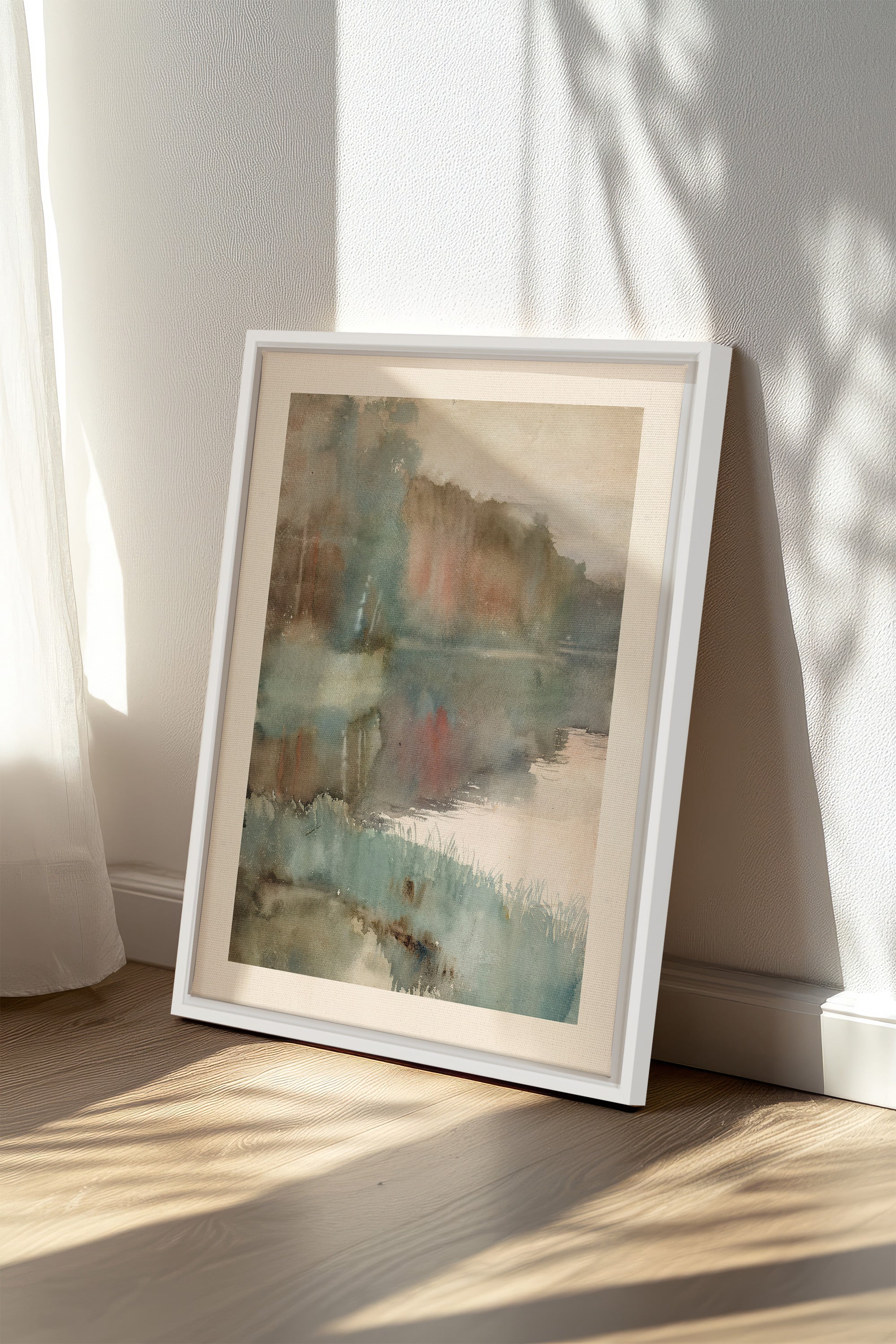 ÉCHO DU LAC toile étirée - Oeuvre sur toile étirée élégante pour votre décoration intérieure