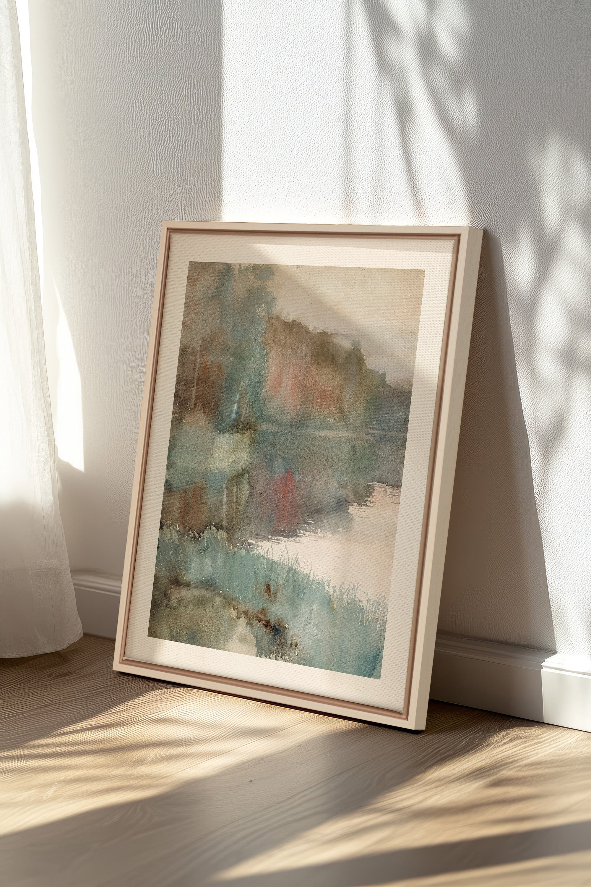 ÉCHO DU LAC toile étirée - Oeuvre sur toile étirée élégante pour votre décoration intérieure