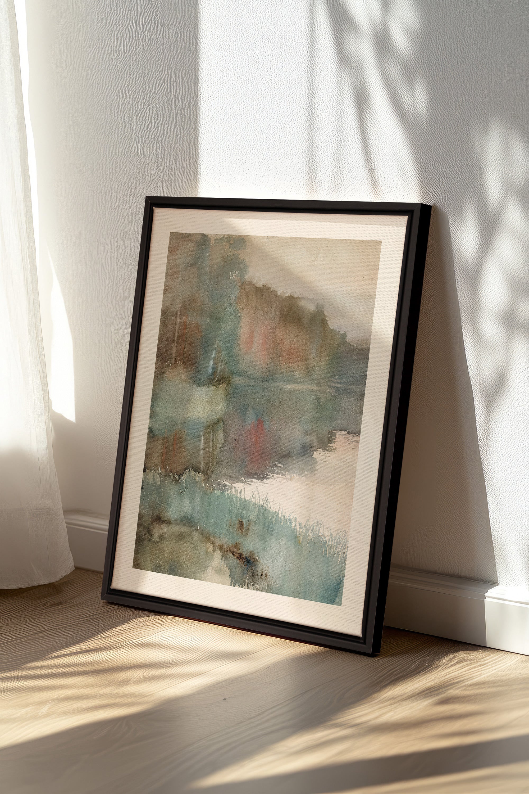 ÉCHO DU LAC toile étirée - Oeuvre sur toile étirée élégante pour votre décoration intérieure