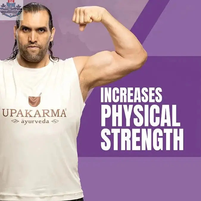 UPAKARMA Shilajit Resin with Ashwagandha from Prithvi Mart, 20g jar, Ayurvedic supplement for strength and muscle building, lab tested.
