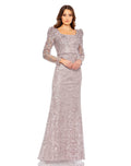 Embroidered Appliqué Shoulder Detail Trumpet Gown - Www.Shopthatapp.ca